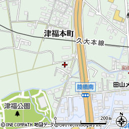 福岡県久留米市津福本町610周辺の地図