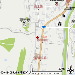 大分県玖珠郡玖珠町森1017周辺の地図
