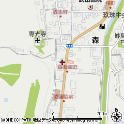 大分県玖珠郡玖珠町森1017-2周辺の地図