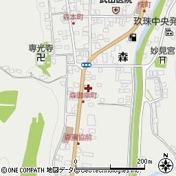 大分県玖珠郡玖珠町森38-2周辺の地図