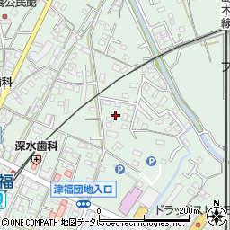 福岡県久留米市津福本町1472周辺の地図