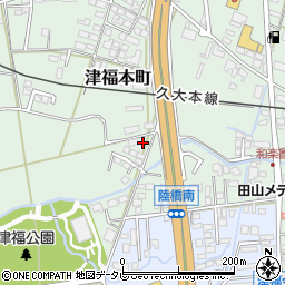福岡県久留米市津福本町606周辺の地図