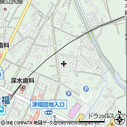 福岡県久留米市津福本町1471-4周辺の地図