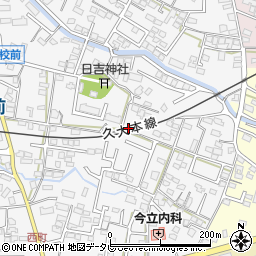 福岡県久留米市西町350-9周辺の地図