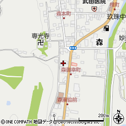大分県玖珠郡玖珠町森1016周辺の地図