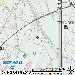 福岡県久留米市津福本町1422周辺の地図