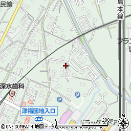 福岡県久留米市津福本町1473-10周辺の地図