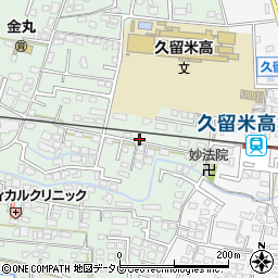 福岡県久留米市津福本町102周辺の地図