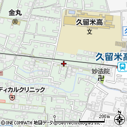 福岡県久留米市津福本町101周辺の地図