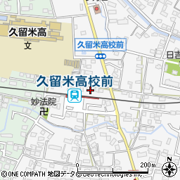 福岡県久留米市西町438周辺の地図