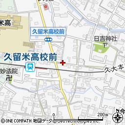 福岡県久留米市西町417周辺の地図