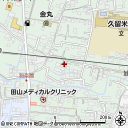 福岡県久留米市津福本町112-4周辺の地図