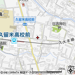 福岡県久留米市西町416周辺の地図