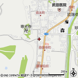 大分県玖珠郡玖珠町森1012周辺の地図