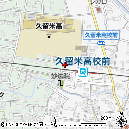 福岡県久留米市西町452周辺の地図