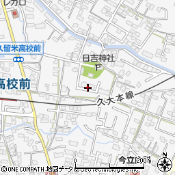 福岡県久留米市西町377周辺の地図