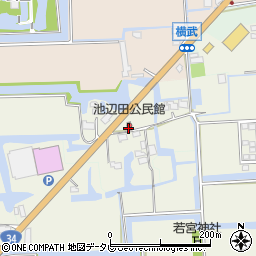 池辺田公民館周辺の地図