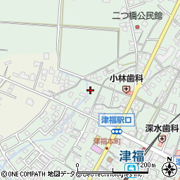 福岡県久留米市津福本町1851-7周辺の地図