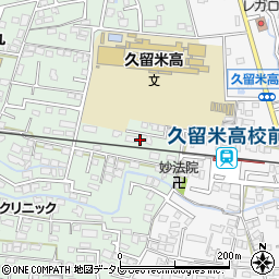 福岡県久留米市津福本町105周辺の地図