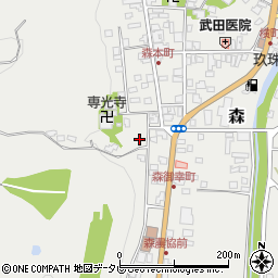 大分県玖珠郡玖珠町森1034周辺の地図