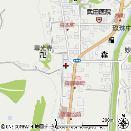 大分県玖珠郡玖珠町森1012-1周辺の地図