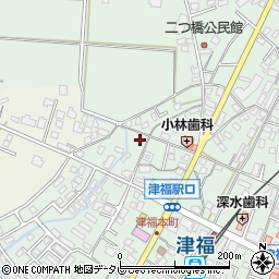 福岡県久留米市津福本町1851周辺の地図