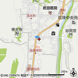 大分県玖珠郡玖珠町森193周辺の地図