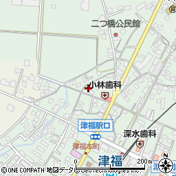 福岡県久留米市津福本町1864-2周辺の地図