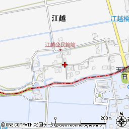 江越分館公民館周辺の地図