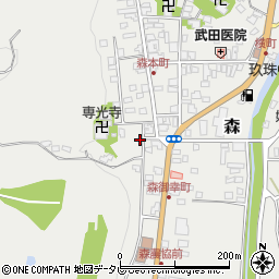 大分県玖珠郡玖珠町森1037周辺の地図