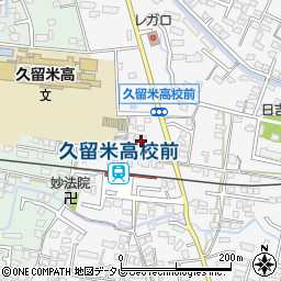 福岡県久留米市西町458周辺の地図