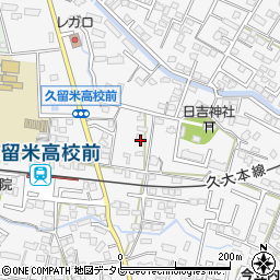 福岡県久留米市西町408周辺の地図