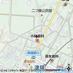 福岡県久留米市津福本町1858周辺の地図