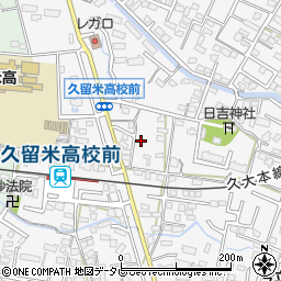 福岡県久留米市西町414周辺の地図