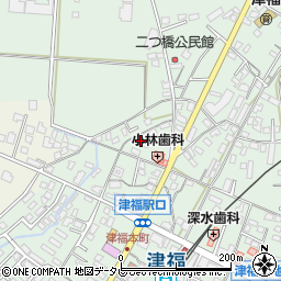 福岡県久留米市津福本町1857-2周辺の地図