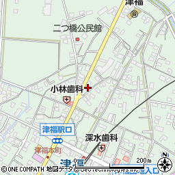 福岡県久留米市津福本町1887周辺の地図