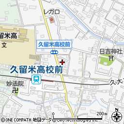 福岡県久留米市西町461-14周辺の地図