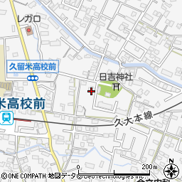 福岡県久留米市西町396-5周辺の地図