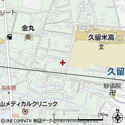 福岡県久留米市津福本町116-44周辺の地図