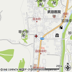 大分県玖珠郡玖珠町森1040周辺の地図