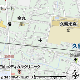 福岡県久留米市津福本町116-46周辺の地図