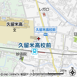 福岡県久留米市西町457周辺の地図