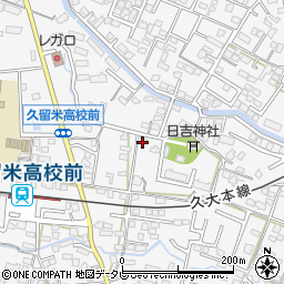 福岡県久留米市西町399周辺の地図