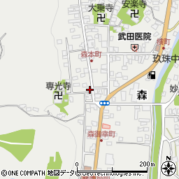 大分県玖珠郡玖珠町森1046周辺の地図