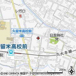 福岡県久留米市西町407周辺の地図