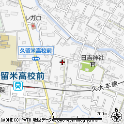 福岡県久留米市西町407周辺の地図