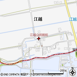 江越公民館前周辺の地図