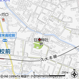 福岡県久留米市西町672周辺の地図