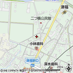 福岡県久留米市津福本町1855-3周辺の地図