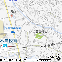 福岡県久留米市西町400周辺の地図
